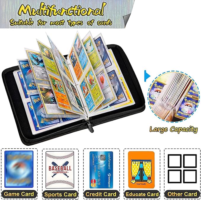 Trading Card Binder 4-Pocket Zippered - Image 4