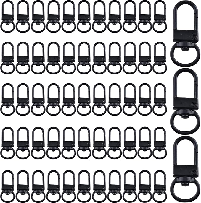 KJML DIY Keychain clip 60pcs Swivel Snap Lobster Claw Keychain Clasps Lanyard by KJMLDIY