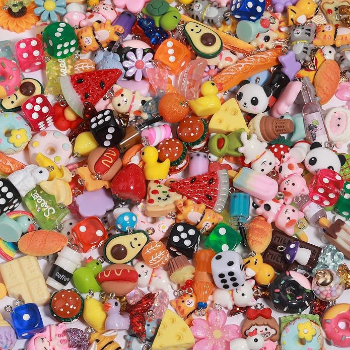 MGGFBLEY Assorted Resin Charms for DIY Bracelet & Keychain Making – Mini Candy - Image 4