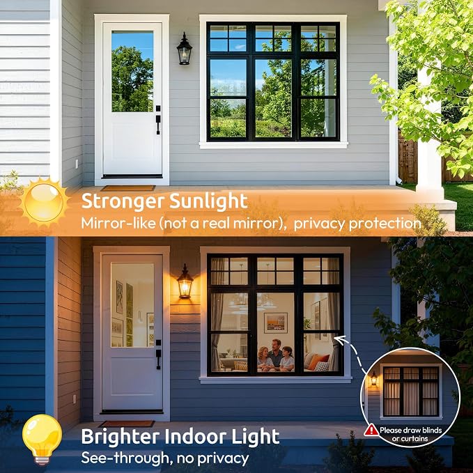 rabbitgoo One Way Privacy Window Film Window Tint - Image 2
