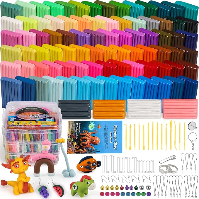 Ixiaoyoo 88 Colors Polymer Clay, Oven Bake DIY Modeling Clay by Ixiaoyoo