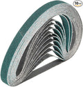 HARFINGTON 3/4 x 20.5 Inch Sanding Belts, 10 Pcs 80 Grit Zirconia Abrasive Belt Sander File Belt for Woodworking, Metal Polishing, Knife Sharpener