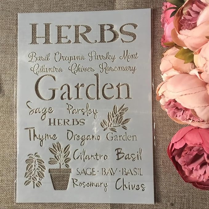 TIAMECH A4 Reusable Herbs Garden Stencil - Image 7
