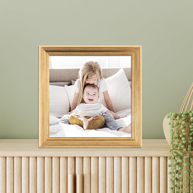 Lawrence Frames 8x8 Sutter Burnished Gold Picture Frame - Image 3