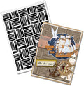 Threetols Stripe Embossing Folder, Wood Stick Background Embossing Folder by Threetols