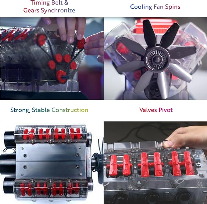 Playz V8 Combustion Engine Model Kit that Runs - Image 4