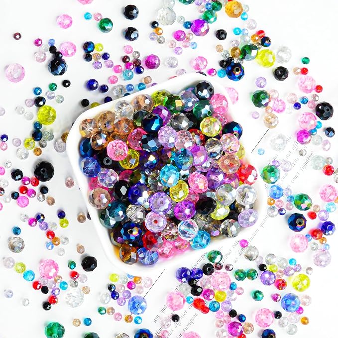 500Pcs 6mm Colors Random Crystal Glass Beads - Image 3