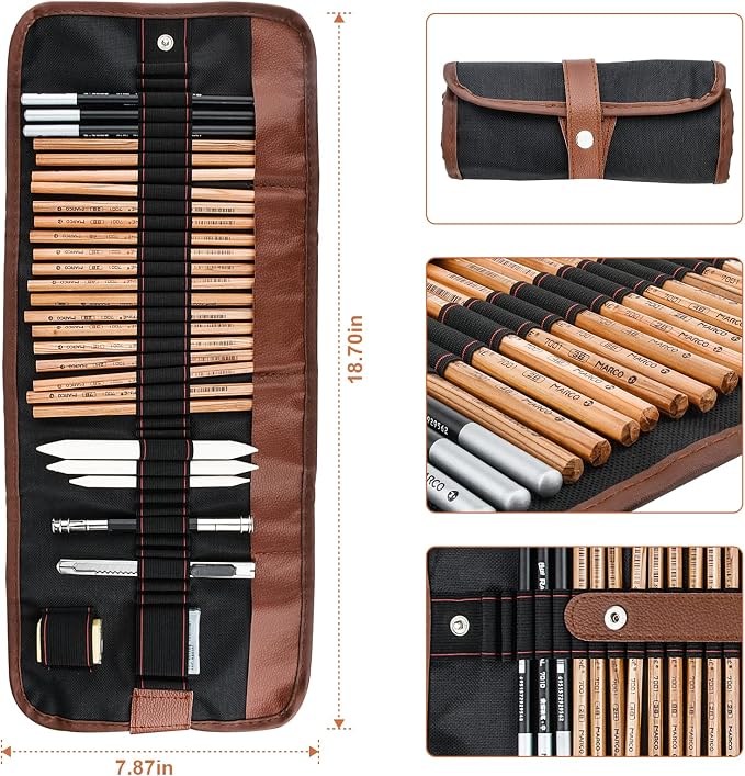 YunQiDeer Drawing Pencils, Art Supplies Sketch Pencils Kit - Image 6