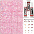 33000Pcs Pink Rhinestones for Bedazzling, 6mm Light Pink Flatback Gems by Worthofbest