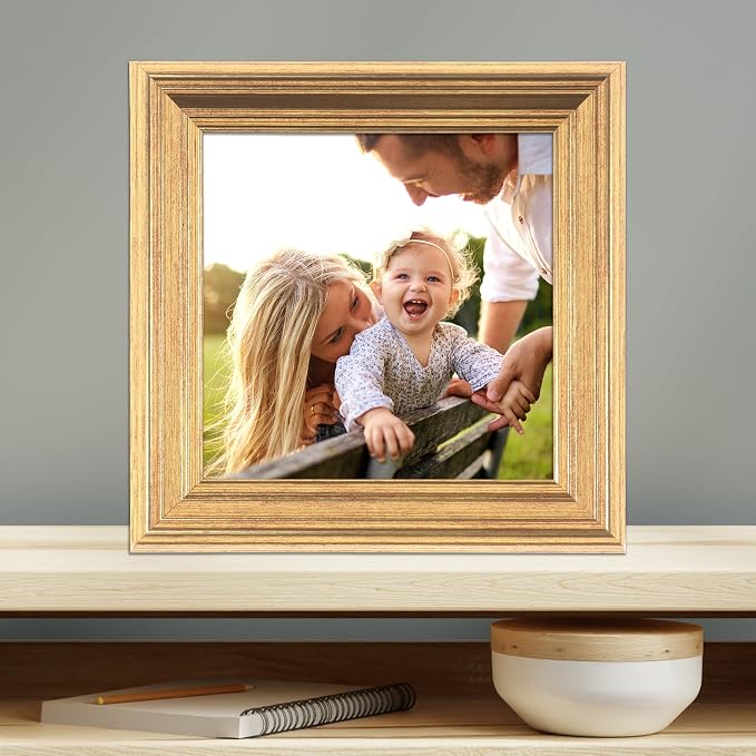 Lawrence Frames 5"L x 5"W Sutter Burnished Gold Picture Frame - Image 2