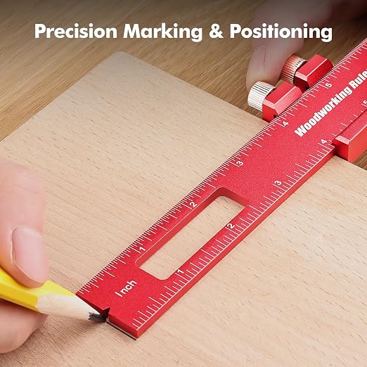3PCS Woodworking Ruler Set, Precision Measuring Tool - Image 5