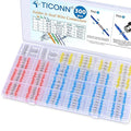 TICONN 300 Pcs Solder Seal Wire Connectors, Heat Shrink Butt Connectors, Waterproof and Insulated Electrical Wire Terminals, Butt Splice (300PCS)