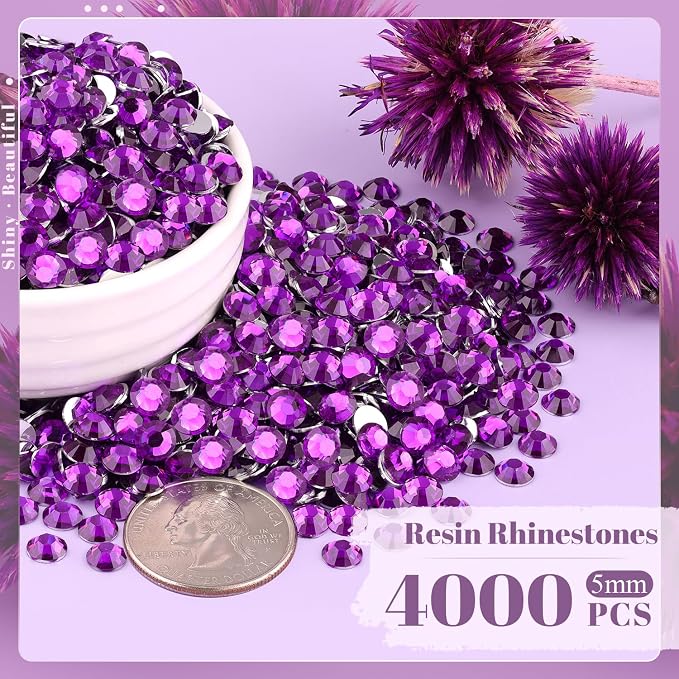 4000PCS 5mm Resin Rhinestones Bulk - Image 2