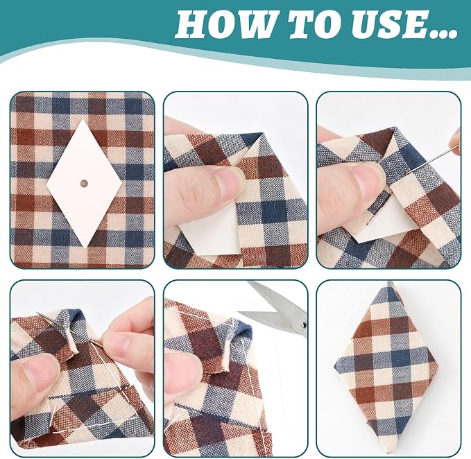 400 PCS Paper Piecing 1.5", Diamond Quilting Templates - Image 4