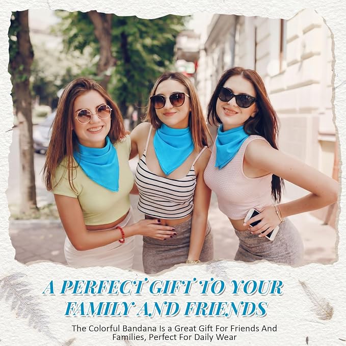 Suhine 100% Cotton Solid Bandanas Blank Bandanas Multifunctional Headband Scarf - Image 5