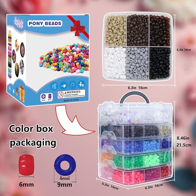 LIS HEGENSA Pony Beads Bulk, Kandi Beads - Image 4
