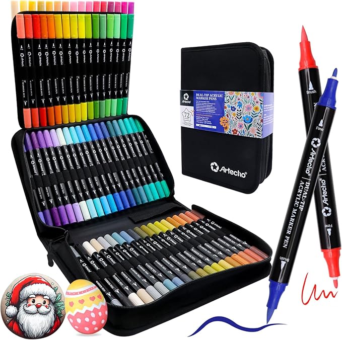 Artecho Acrylic Paint Markers 72 Colors by Artecho