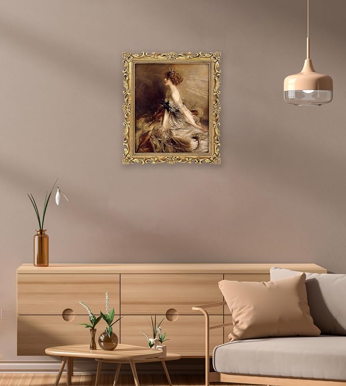 Gold 8x10 Picture Frame Vintage Picture Frames Antique Ornate | Real Glass - Image 6