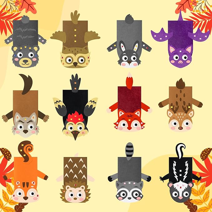 WATINC 12Pcs Hand Puppet Making Kit, Art Craft Felt Sock Puppet Toys, Creative - Image 4