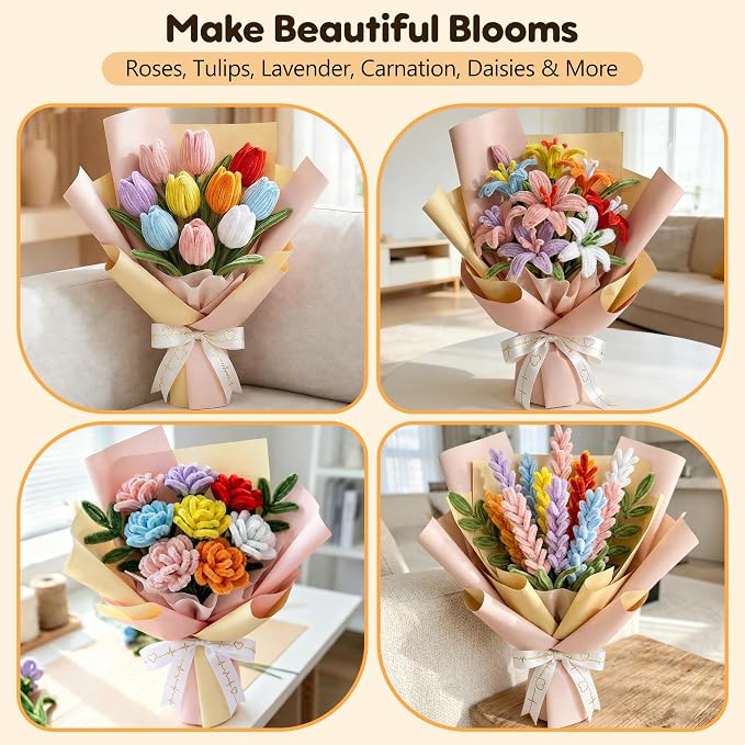 EARLY MINDS 800Pcs Pipe Cleaner Flower Kit - Image 3