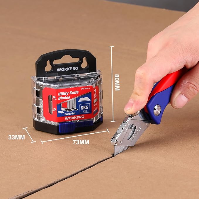 WORKPRO 50-Pack Utility Knife Blades - Image 6