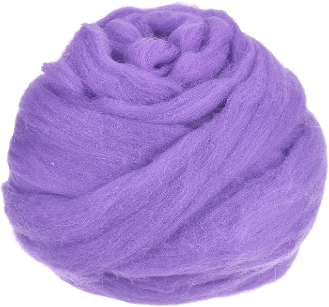 uxcell Needle Felting Wool, 3.5 Oz Nature Fibre Wool Yarn Roving by uxcell