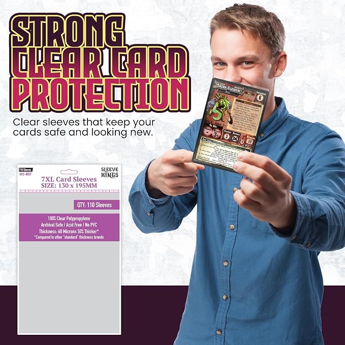Sleeve Kings Standard Card Sleeves – 110 Count, XXL Size, Compatible - Image 2
