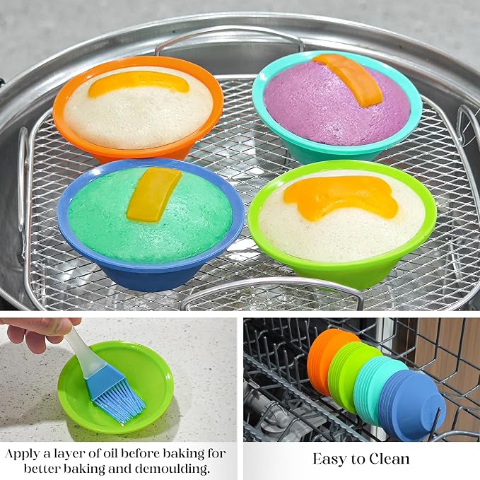 Webake 24 Pcs Platinum Silicone Puto Molder Filipino Medium-Size, 2.75" - Image 4