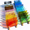 LITMIND 24 Sheets Transparent Streaky Stained Glass Sheets – Mystic Rainbow Mix by LITMIND