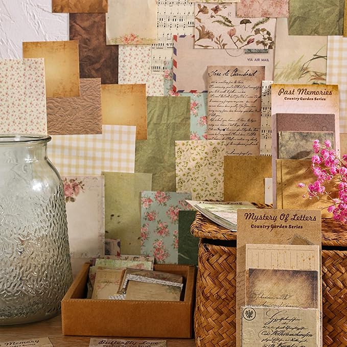 Naszonus 699 Pcs Vintage Scrapbook Paper Kit, Scrapbook Paper Supplies - Image 4