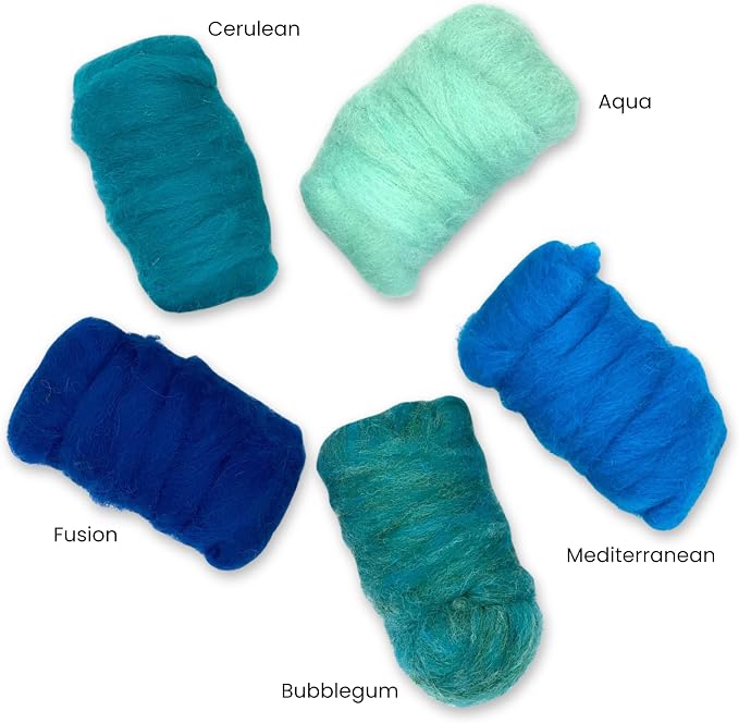 Corriedale Carded Sliver Wool Roving Variety Bundle | Best Core Wool - Image 2
