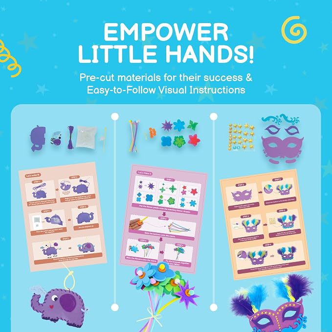 QuTZ Crafts for Kids Ages 4-8, 10-in-1 Toddler Craft Box, Build Projects that - Image 4