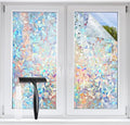 STATINT Stained Glass Privacy Film, UV Blocking Rainbow Static Cling by STATINTWINDOWFILMS