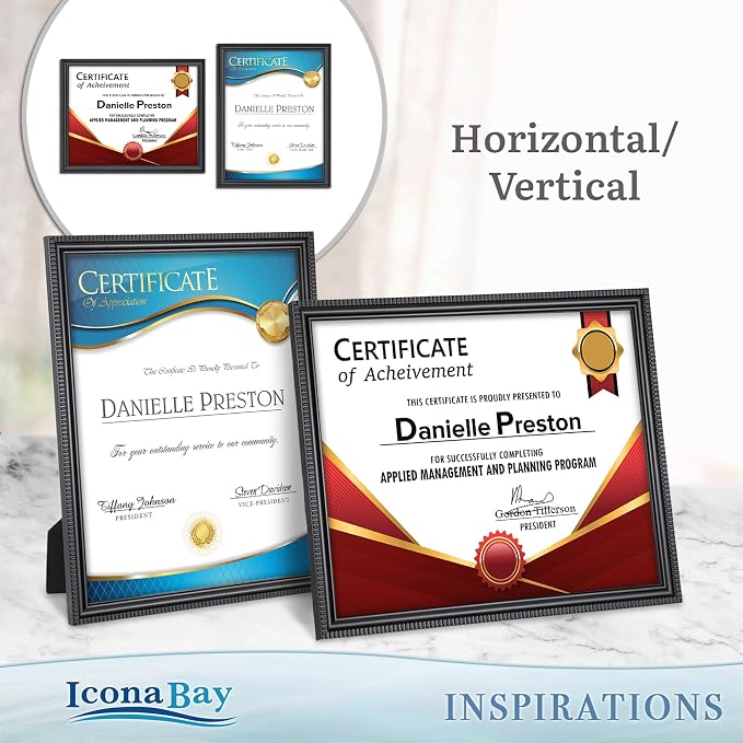 8.5x11 Certificate Frames, 6 Pack, Contemporary, Inspirations | These Icona Bay - Image 5
