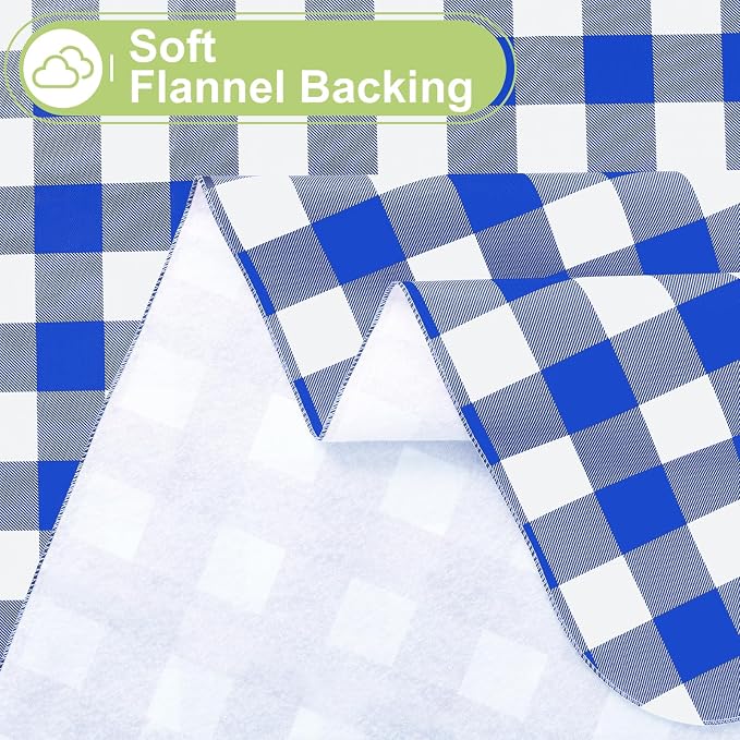Smiry Rectangle Table Cloth, Waterproof Vinyl Tablecloth - Image 4