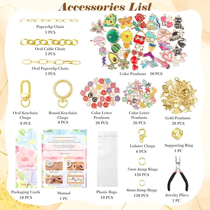 Ecoofor 397 Pcs Keychain Making Kit - Image 5