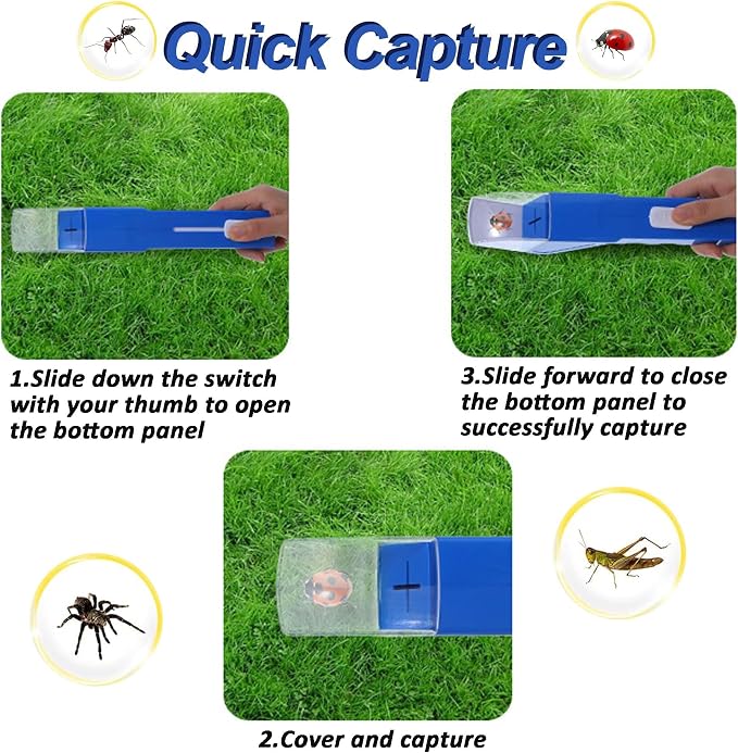 2 Pcs DelloidMaz Insect Catcher Small Animals Catcher Nature Exploration Tool - Image 3