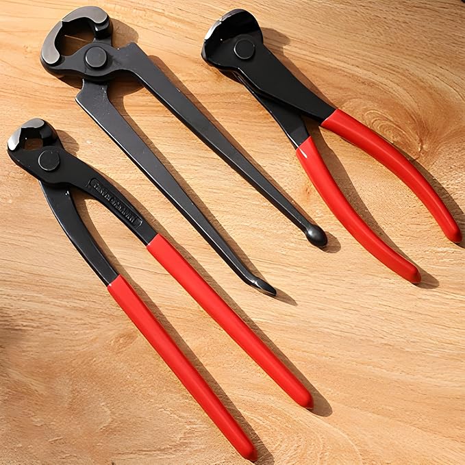 3PCS Nail Puller Set, 7 inch End Cutting Pliers, 8 inch Carpenter's Pincers, 9 inch End Cutting Nippers,nail puller set, end cutting pliers, carpenter's pincers, wire cutting tools