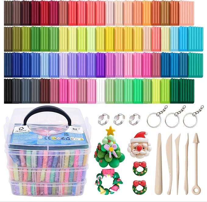 Artecho Polymer Clay Kit, 82 Colors Oven Bake Clay | Modeling Clay by Artecho
