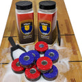 Shuffleboard Pucks w/ 2 Cans Shuffleboard Wax, Mini Dustpan and Brush by YDDSTECHNOLOGYLLC