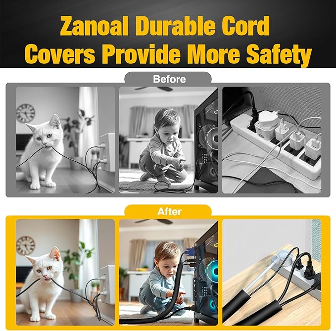 118 Inch Split Braided Sleeve Cable Management, Heat Resistant Automotive Wire - Image 4