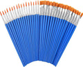 DECYOOL 60 Pcs Paint Brushes, Round Flat Small Brush Bulk by DECYOOL