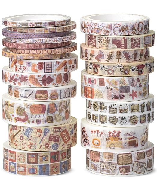 Mr. Pen- Washi Tape Set, 21 Rolls, 5 Yards/Roll | Washi Tape by MrPen