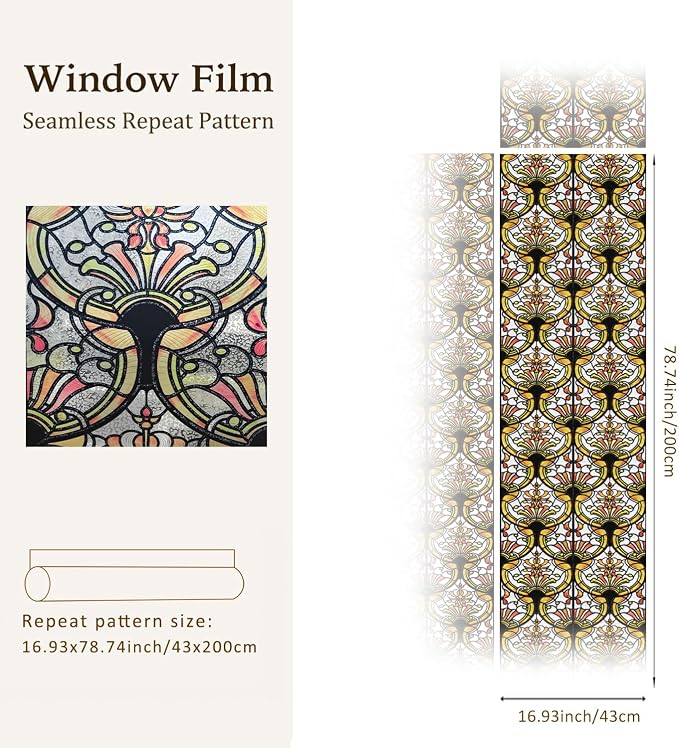 3D Vintage Stained Glass Window Film - Image 4