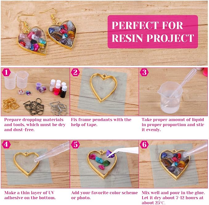 Shynek 60Pcs Hollow Frame Pendants - Image 4