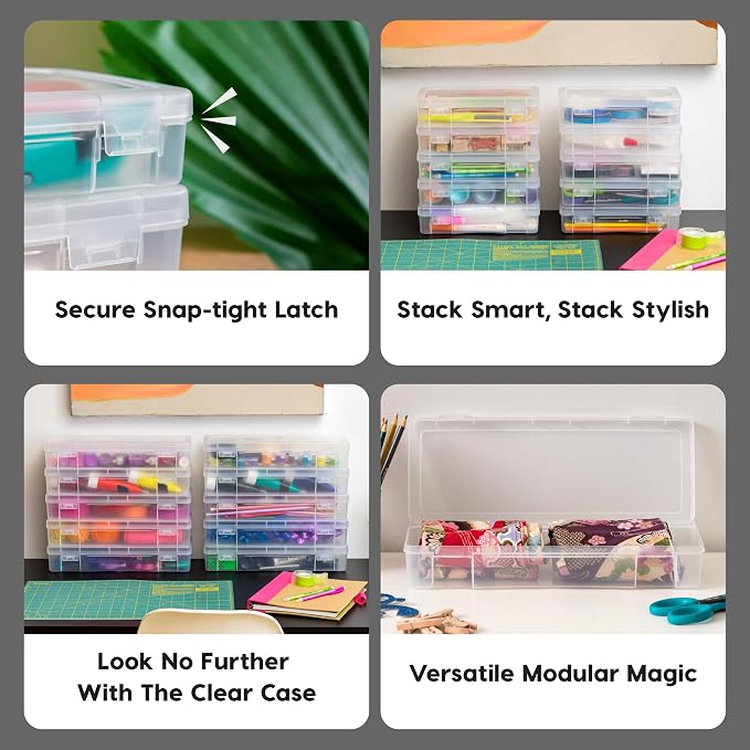 IRIS USA Clear Storage Cases, |Made in USA|, Plastic Bead Organizing Containers - Image 3