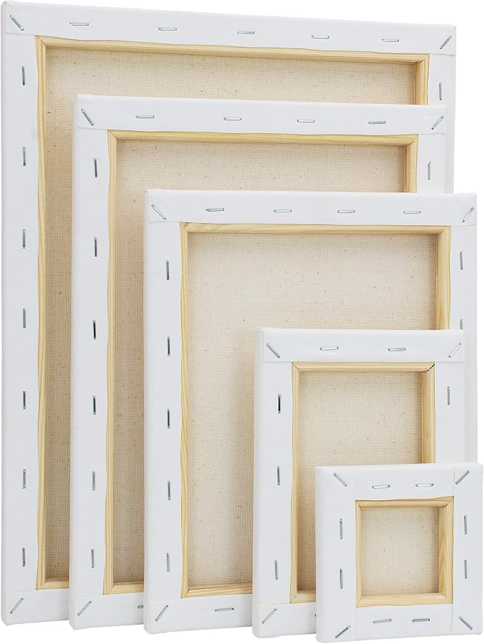 FIXSMITH Stretched Canvas for Painting- 10 Pack Multisize 4x4, 100% Cotton - Image 4