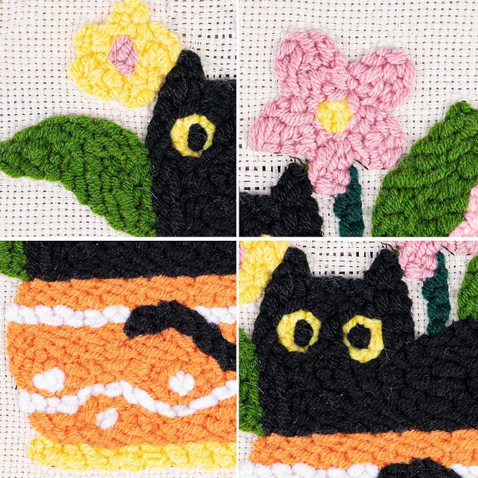 Louise Maelys Cat Plant Pattern Embroidery Kit - Image 4