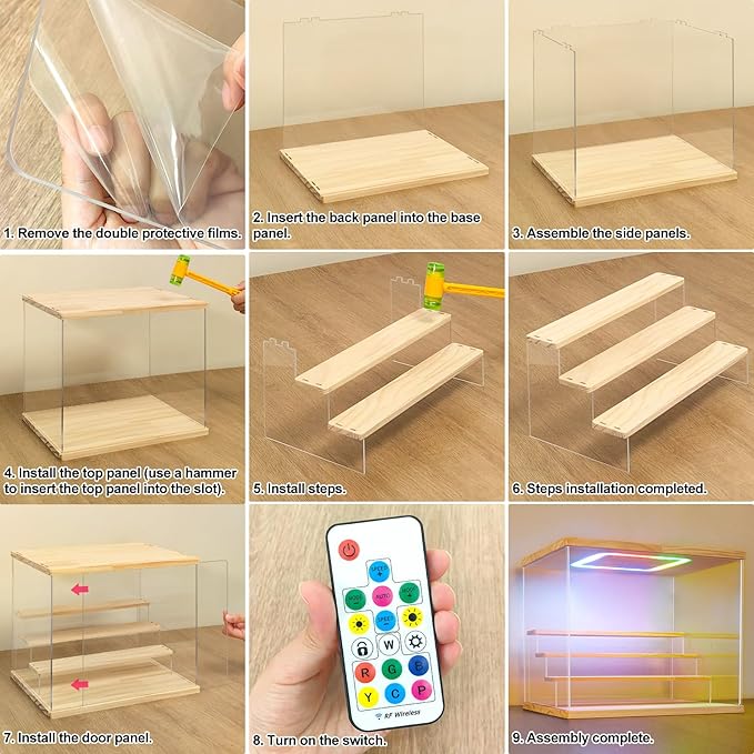 NONEMEY LED Acrylic Display Case, 4 Tier Display Case - Image 6