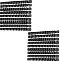 ALOANES 18 PC ABS Socket Organizer,1/2 inch, 3/8 inch, and 1/4 inch Drive Socket Rail Holders, Heavy Duty Socket Racks, Black Rails with Black Clips